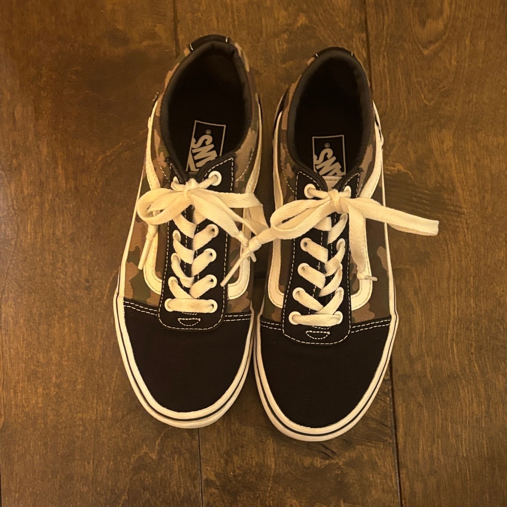 Vans Black and Camouflage High-Tops